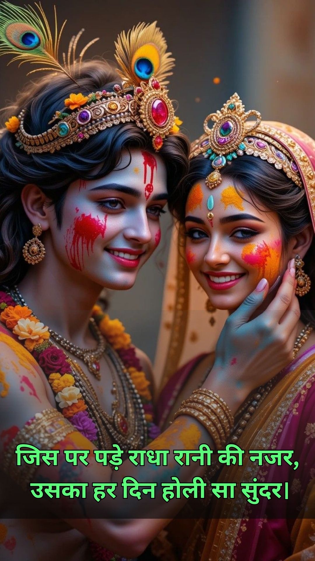 Radha Krishna Holi Wishes Photos