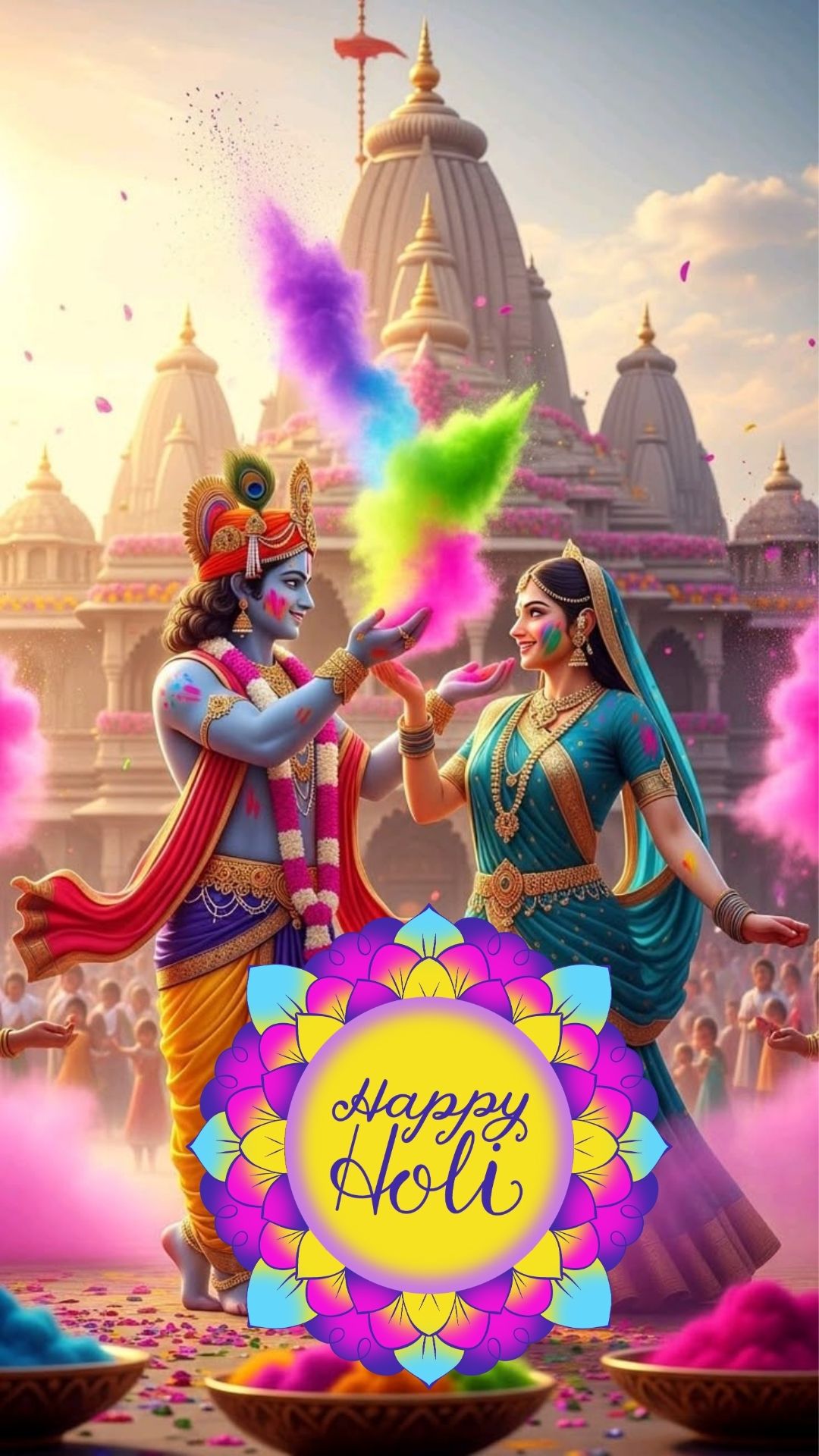 Radha Krishna Holi Wishes Photos 2026